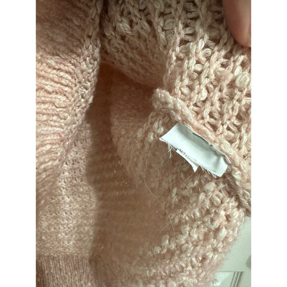 Madewell Baez Pullover Sweater pink‎ white knot size Xs #AC793 $98 - Picture 4 of 5